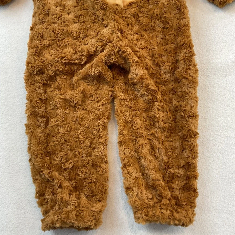 Target Toddler Lion Costume Jumpsuit Brown Faux Fur Hooded 2T-3T Halloween